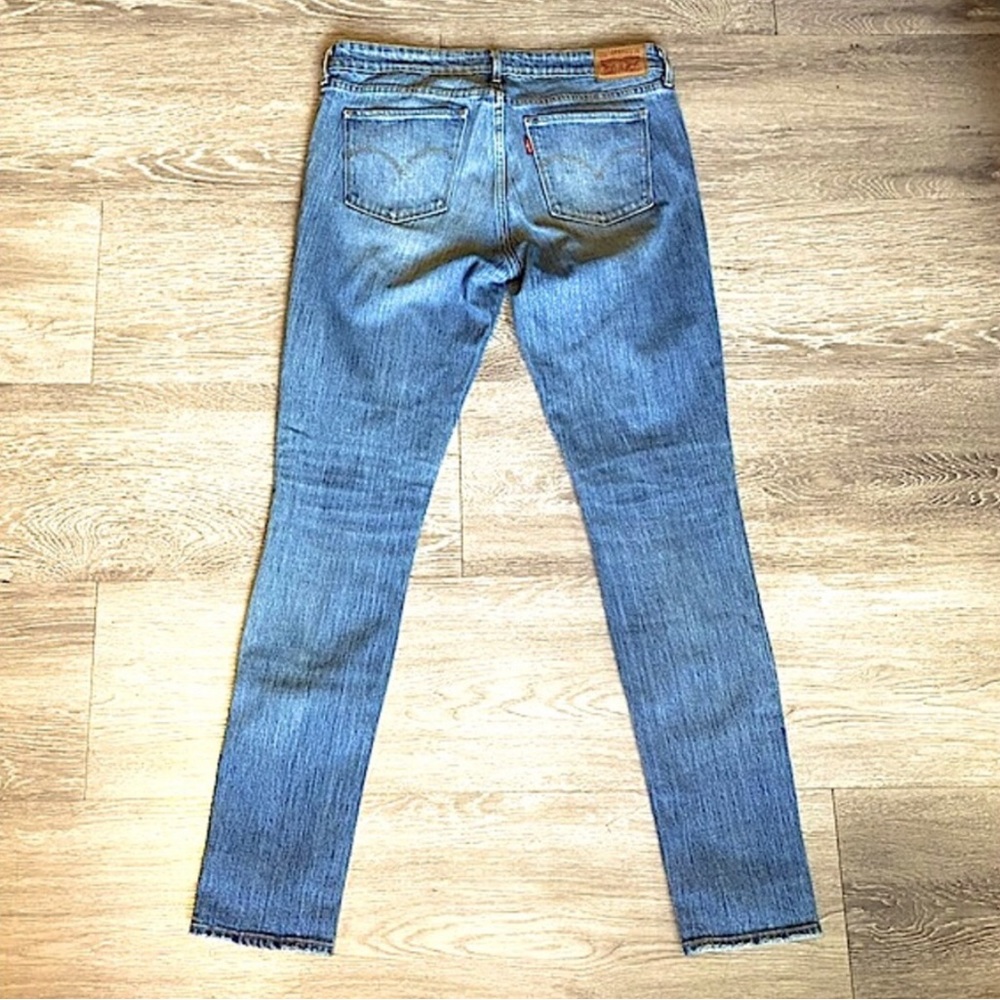 LEVI’S 711 Skinny - Denim Blue Jeans - Size 30 x 32 - Distress - Picture 2 of 10